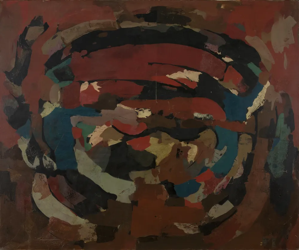 GB-M1092 – Bergmann Bergmann: Rot-braunes Spiegelbild, 1960