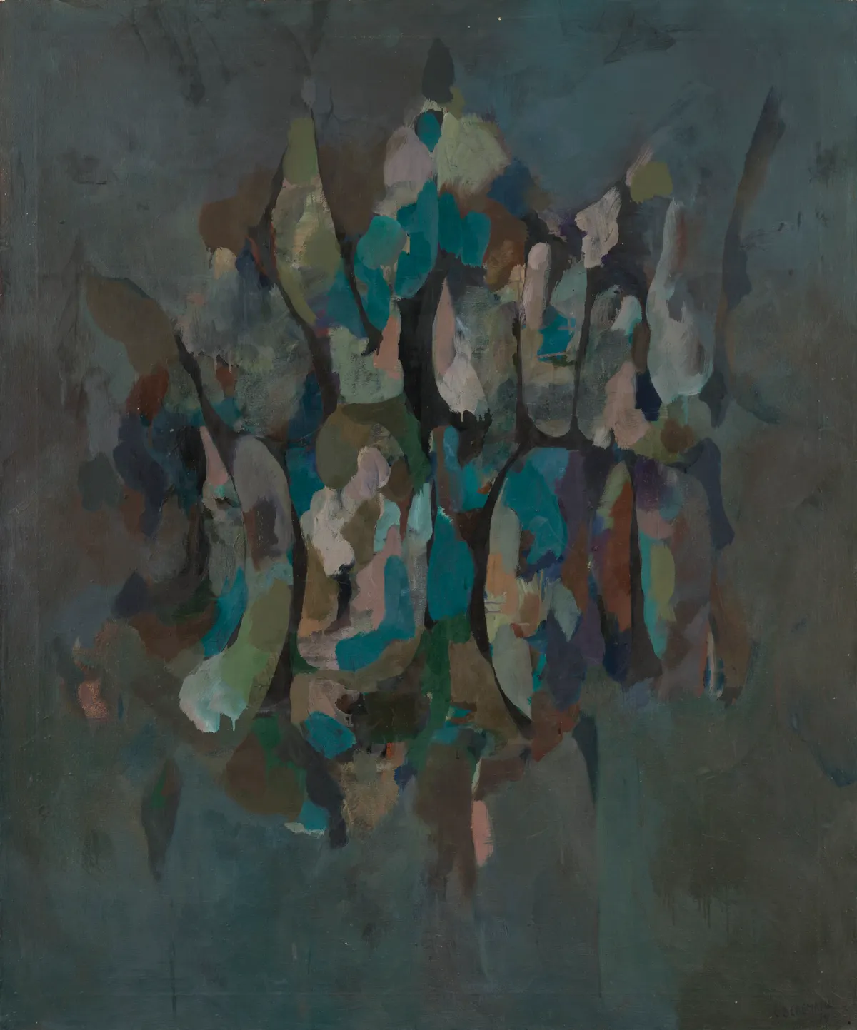 GB-M1152 – Bergmann Bergmann: Graue Zentralkomposition, 1959